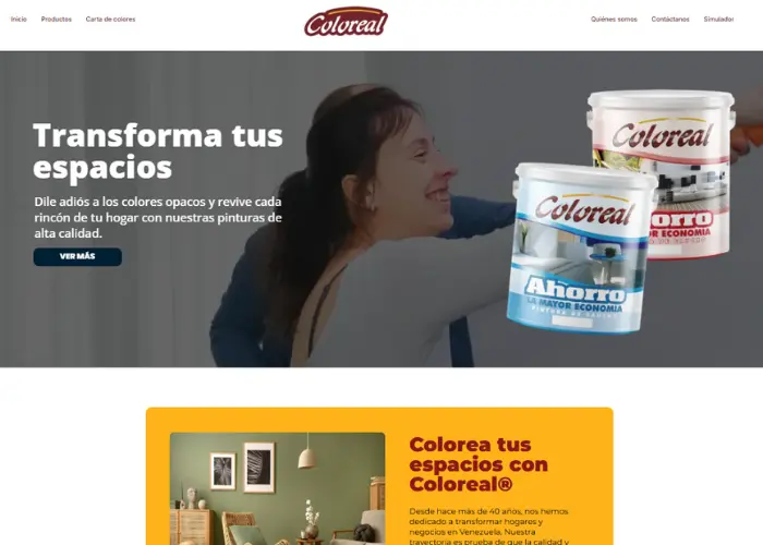 Proyecto web de Pinturas Coloreal