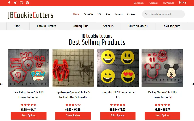 Portafolio web jb cookies cutters